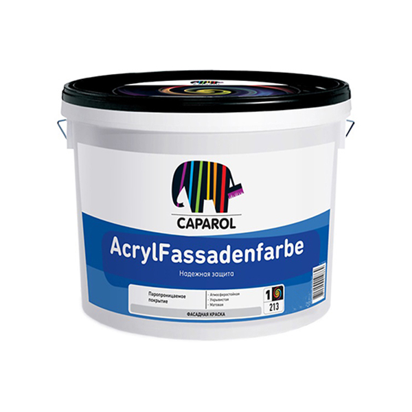 Краска водно-дисперсионная CAPAROL AcrylFassadenfarbe для наружных работ 10л., База 1