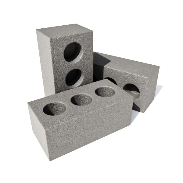 Кирпич силикатный ПОЛУТОРНЫЙ пустотелый лицевой SiMat М-175/200 серый (288шт/под), под.