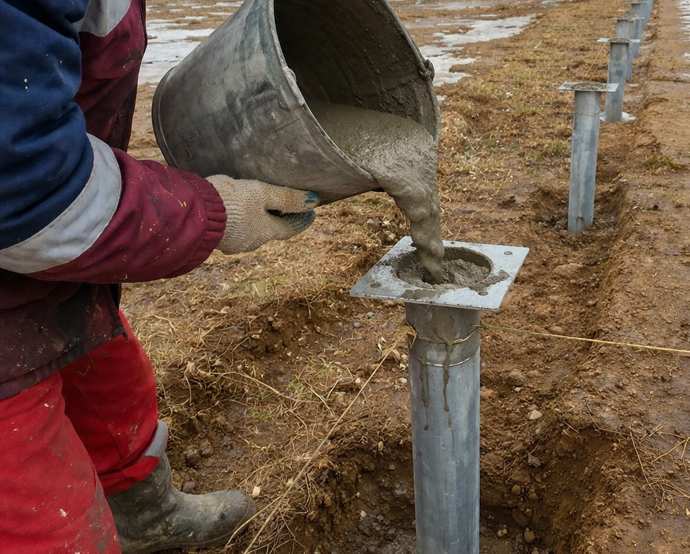Бетонирование свай