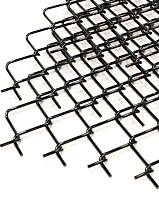 Сетка рабица черный металл ячейки 25х25 мм, D1,2 мм, 1,5х10 м, рул