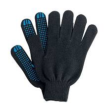 Фото Перчатки х/б с ПВХ "Точка", 5 нитей, черные от магазина Sezon