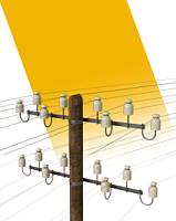 Деревянные пропитанные опоры ЛЭП и связи 13 м