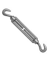 Талреп М10 крюк-крюк DIN 1480 оцинкованный