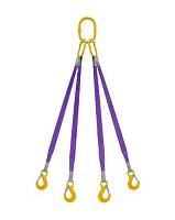 Строп текстильный четырехветвевой 4СТ 2,5 т, 8,5 м звено-крюк SK